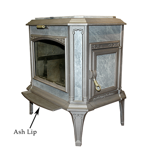 Progress Hybrid Wood Stove with Tall Legs and Front Ash Lip